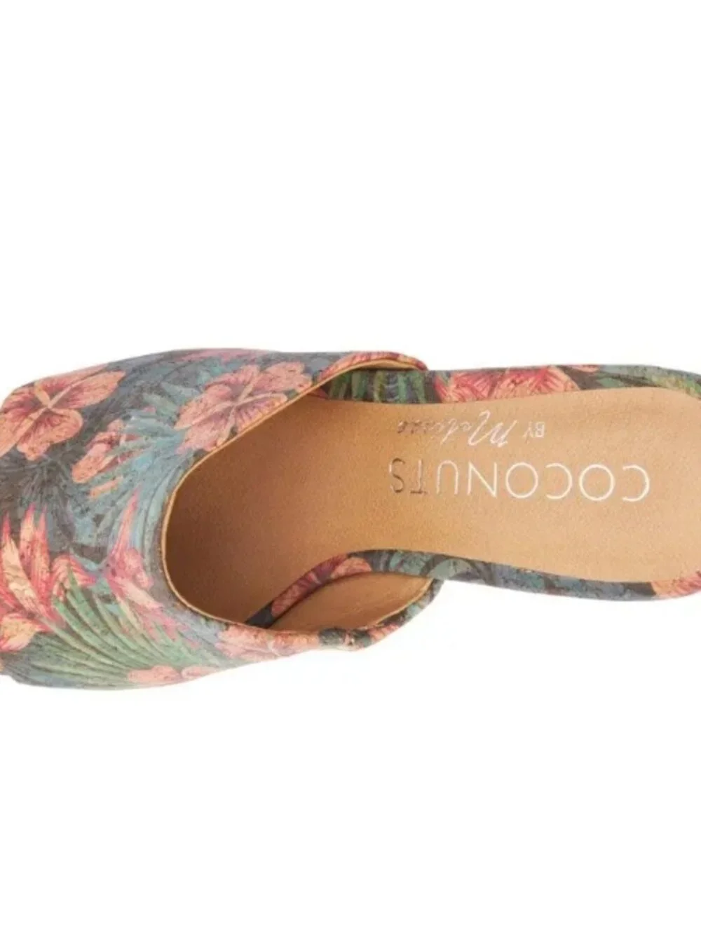 NWT MATISSE Audrey Platform Wedge Floral Multi Color Sandals